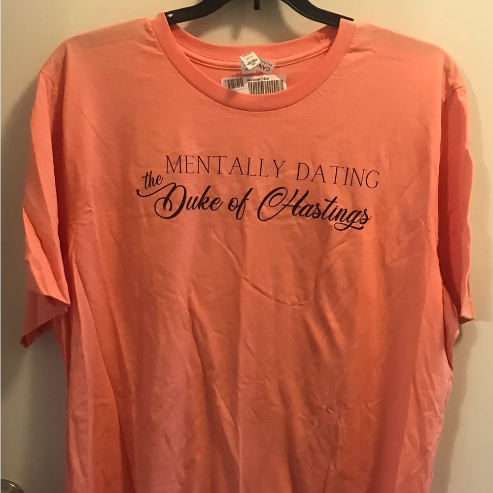 Women’s plus size 2xl t-shirt “Mentally Dating the Duke of Hastings” orange